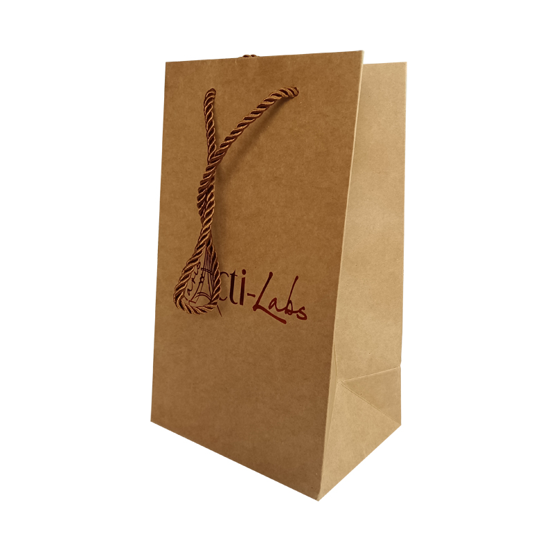 Biodegradable brown paper shopping bag