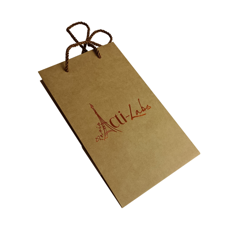 Biodegradable brown paper shopping bag