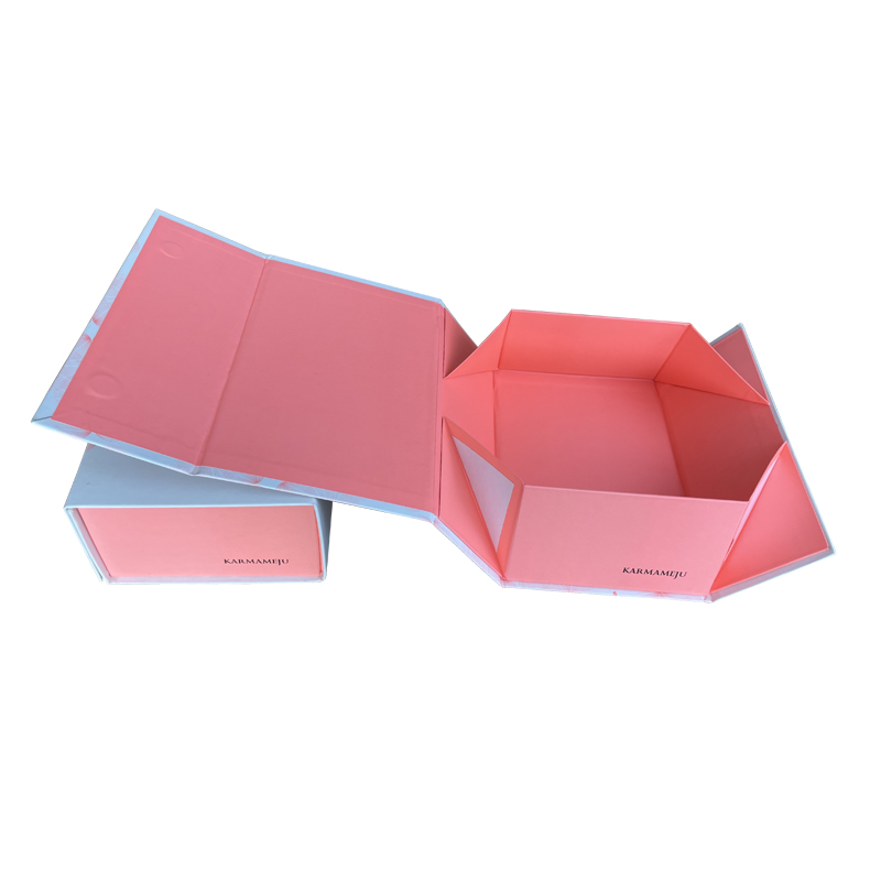 Magnetic lid folding packaging gift boxes