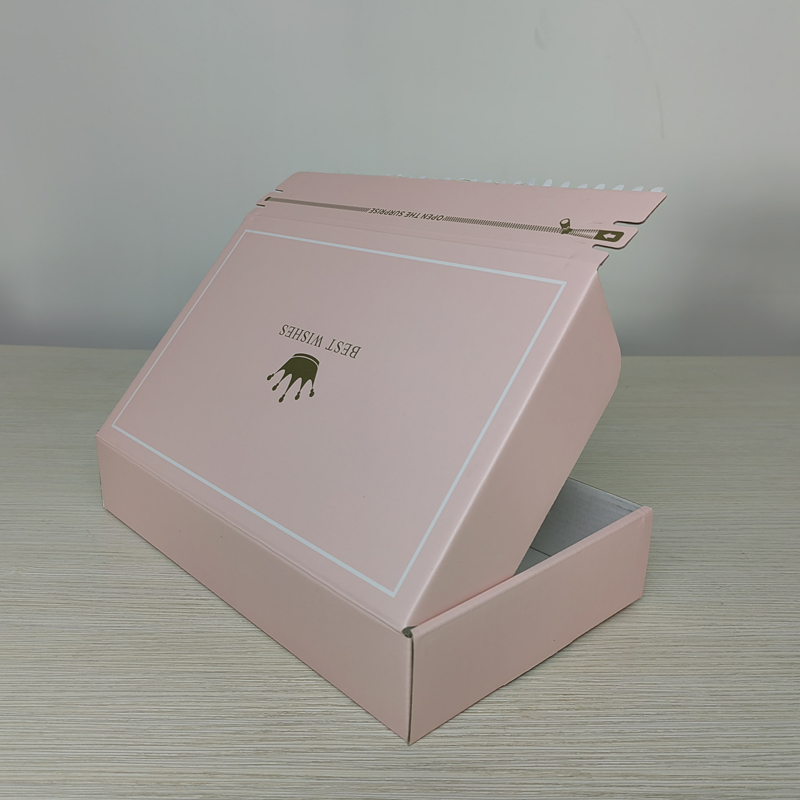 Corrugated Zipper easy tear postal box