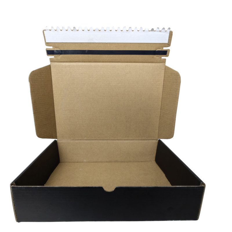 Corrugated paper self adhesive packaging box