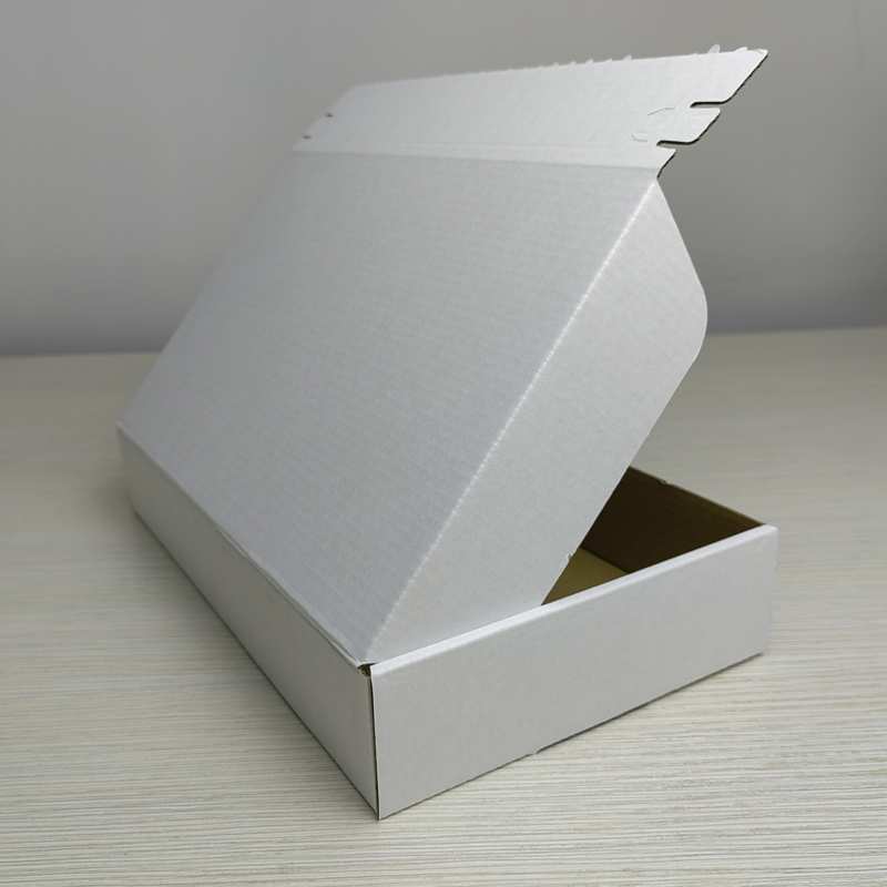 Corrugated self adhesive postal carton box