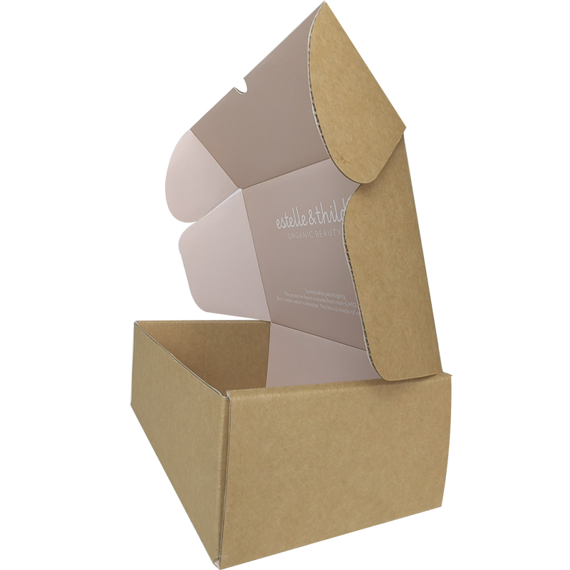 Flat packed corrugated shipping carton box