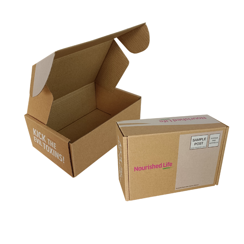 Brown corrugated gift packaging box