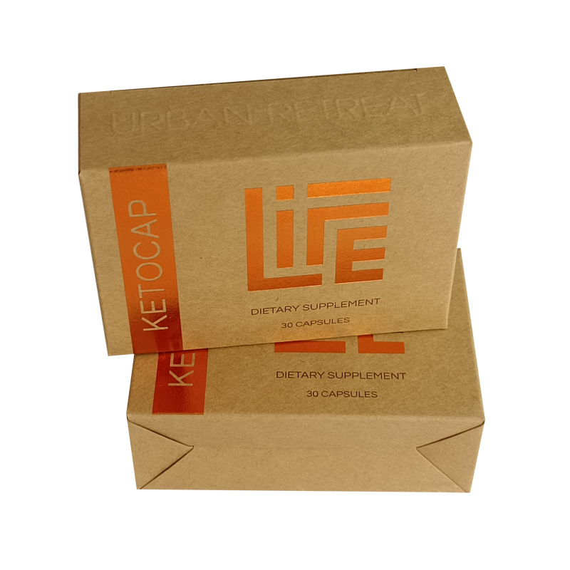 Biodegradable brown paper facial cleanser box