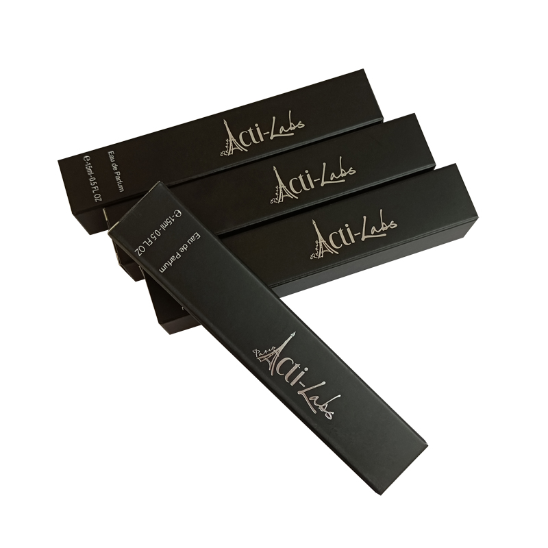 Black paper cosmetics box packaging