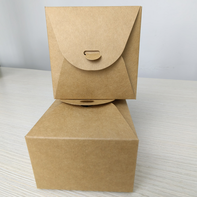 Biodegradable brown paper cupcake box