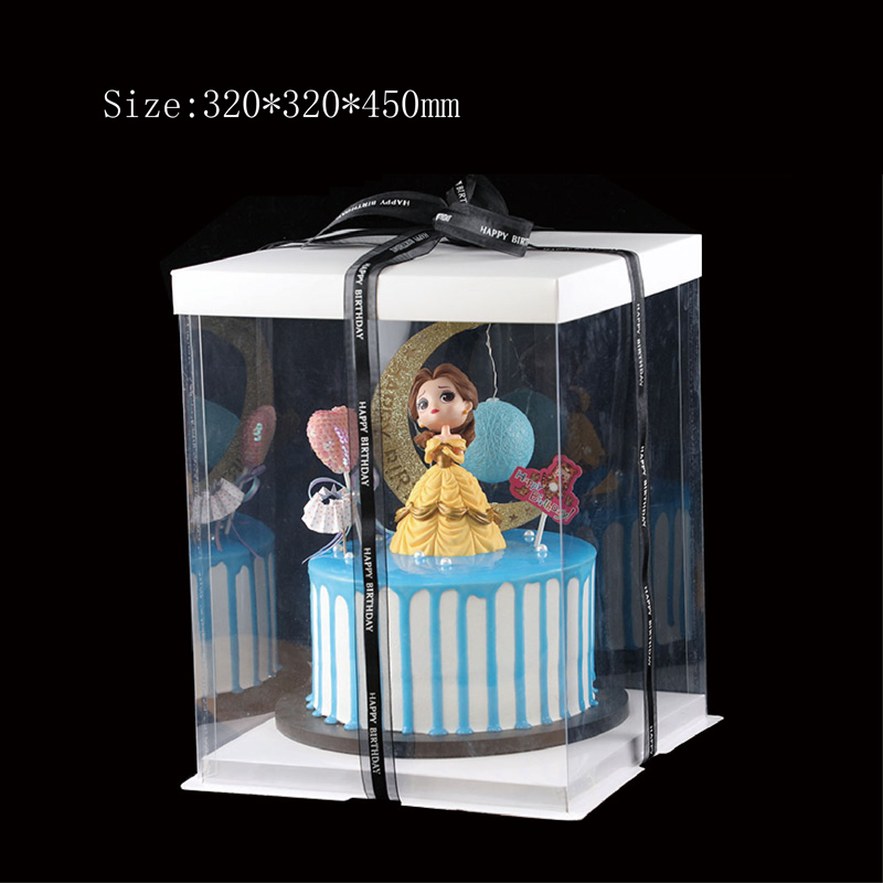 PET Transparent square Cake box