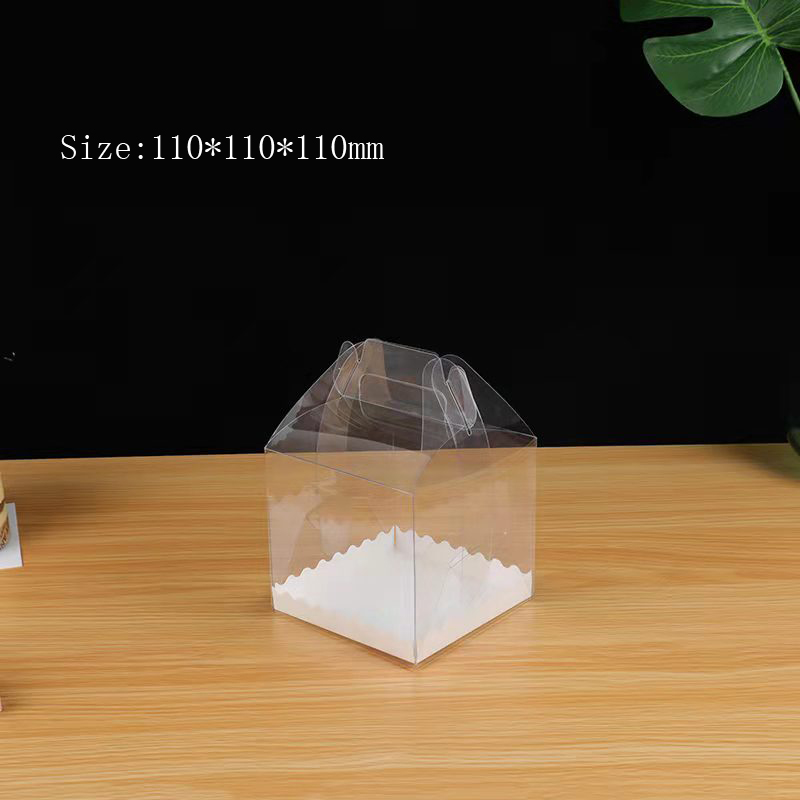 Clear PET Square Cake Box packaging 