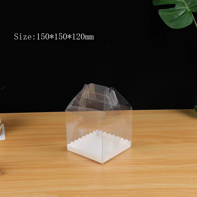 Clear PET Square Cake Box packaging 