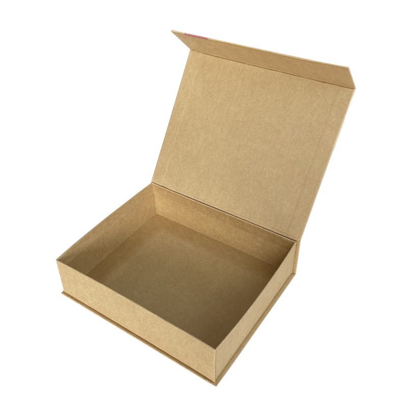 Biodegradable brown paper box with silver/gold logo