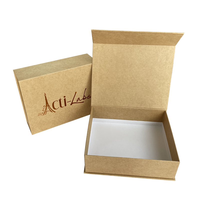 Magnetic recycled brown Paper shipping Box